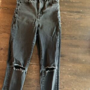 Women's Black Distressed Jeans